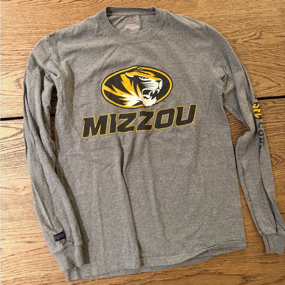 Jansport Gray Mizzou Long Sleeve Tee